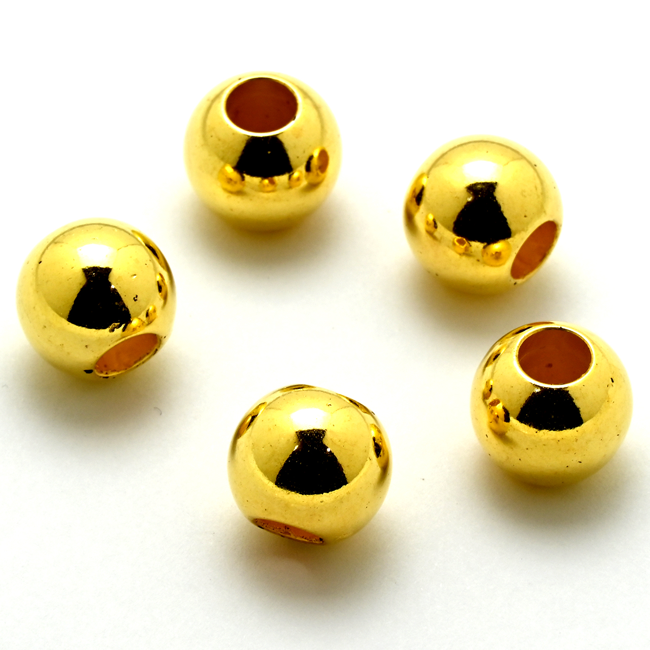 紐通し玉 穴あきビーズ ループエンド 外径 14mm 内径 6mm